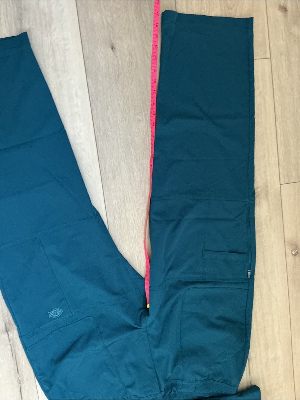 Dickies Teal Wide-Leg Medical Scrub Pants - Picture 4 of 7